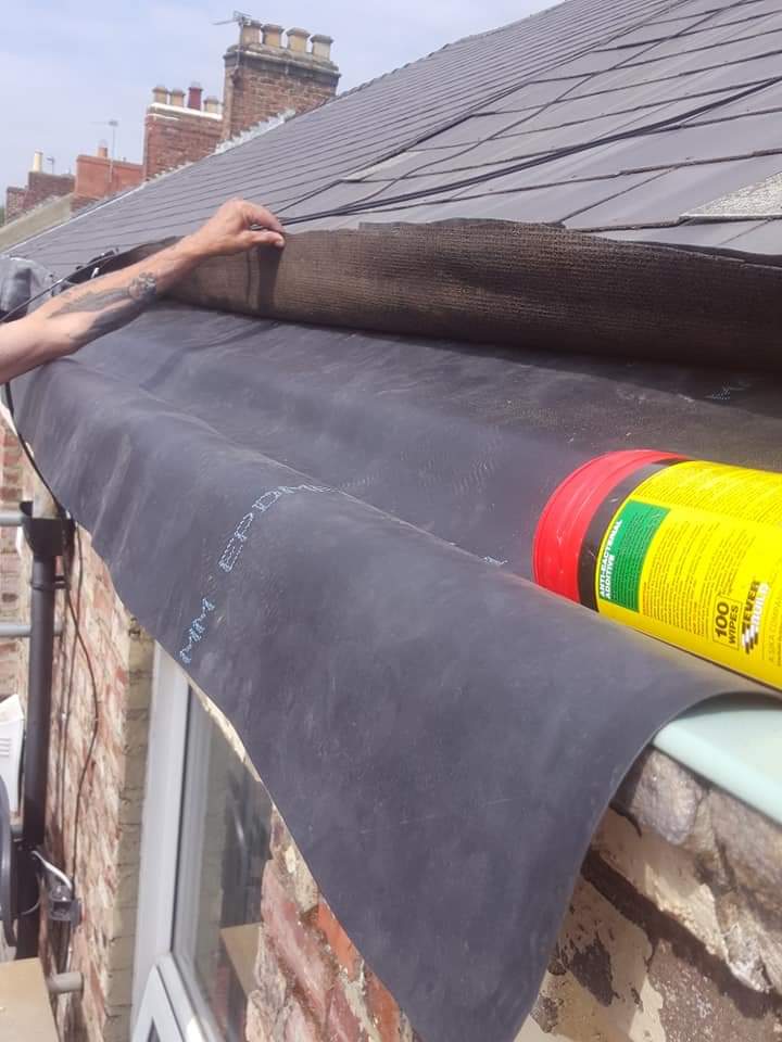 Roofing work